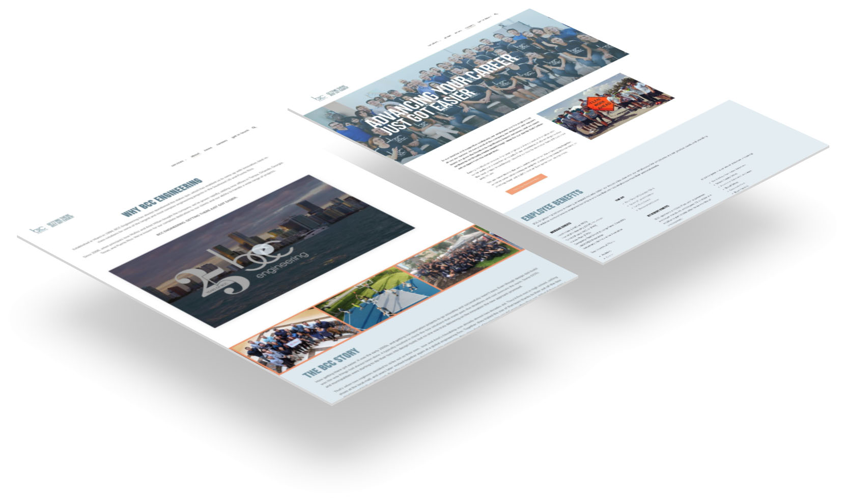 About and Careers Page Layouts